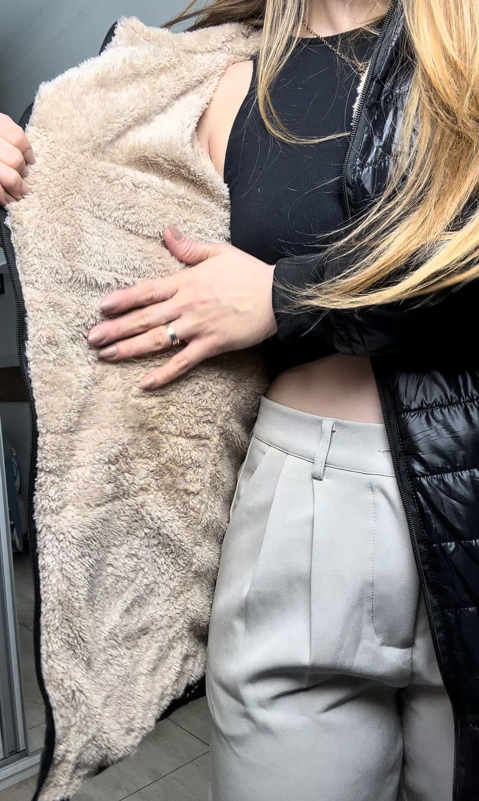 JAQUETA FEMININA PELUCIADA